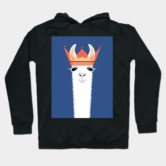 LLAMA CROWNED Hoodie by JeanGregoryEvans1